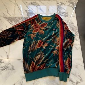 Aviator velvet crewneck